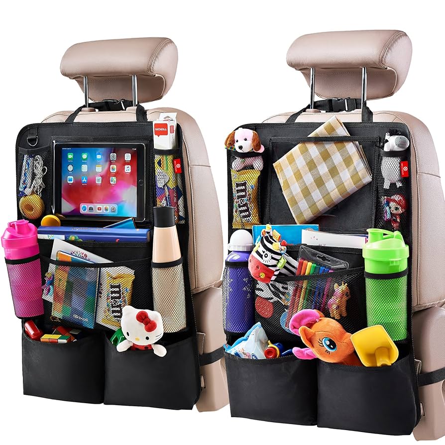 Organizador de Encosto para Banco de Carro com Suporte para Tablet – Multi-Bolsos para Viagem e Passeios 🚗🎒