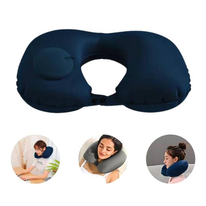 🛫 Travesseiro de Pescoço Inflável Dobrável – Ideal para Viagens! 💤