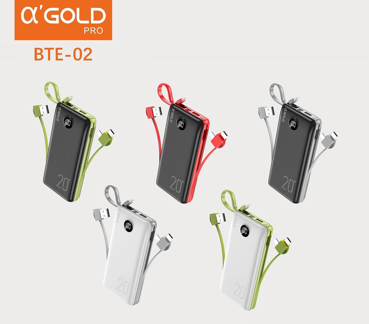 🔋 Power Bank 20.000mAh α'GOLD PRO – BTE-02