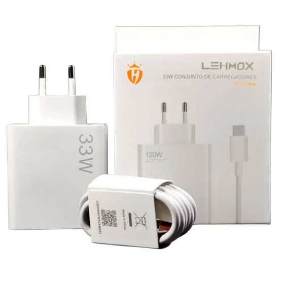⚡ Carregador Turbo Lehmox 33W com Cabo Tipo-C