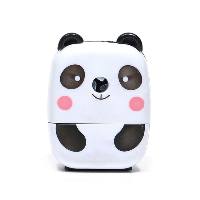 🐼🦁 Apontador de Lápis de Manivela Infantil