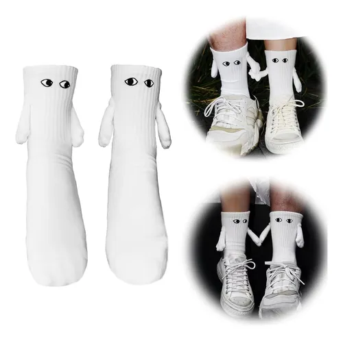 Harajuku Meias De Algodão Casal Sucção Magnética 3D Mão Em Multicor Unissex Mãos Longas Engraçadas