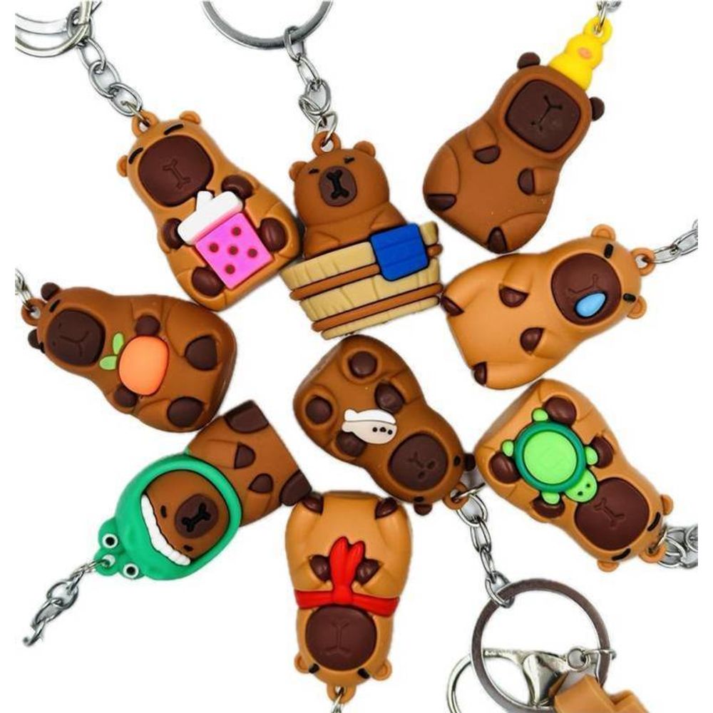 Chaveiro colorido Capivara (unidade)