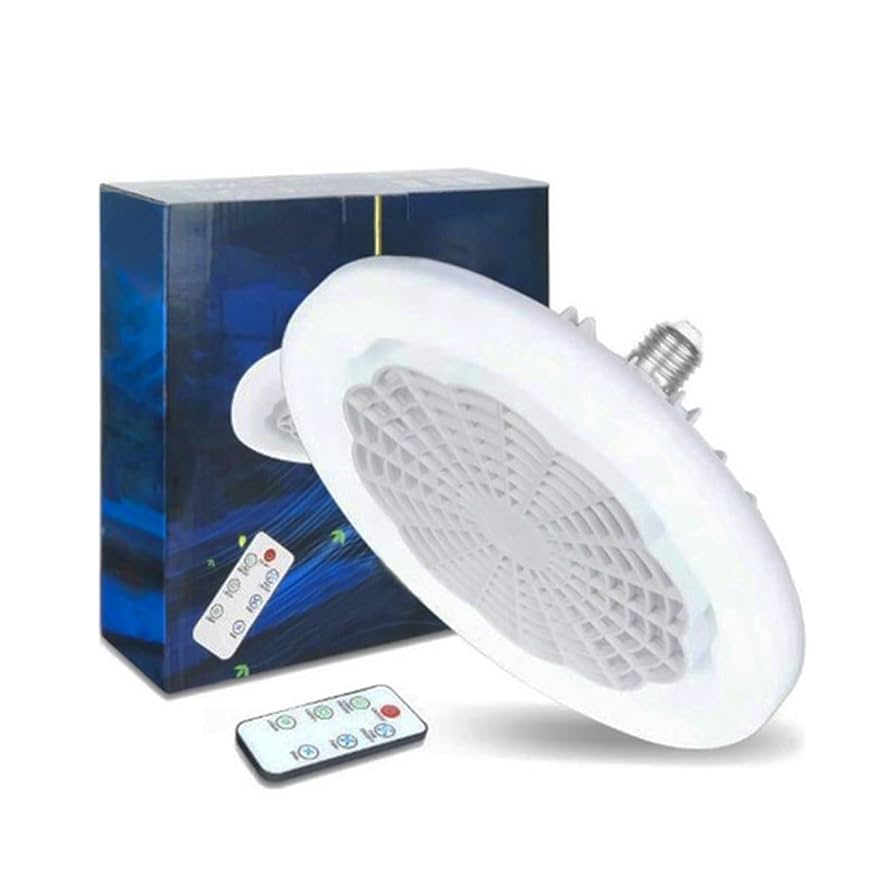 Luminária Ventilador LED Smart 30W com Controle Remoto – 2 em 1: Iluminação + Ventilação Silenciosa 💡🌀