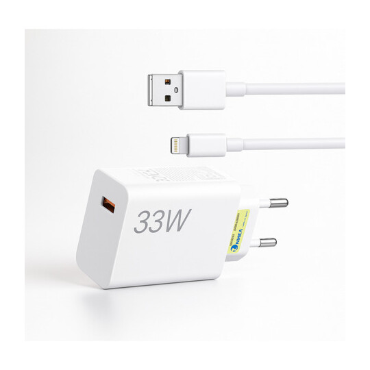 ⚡ Carregador Rápido LEHMOX 33W com Cabo iOS – Alta Performance