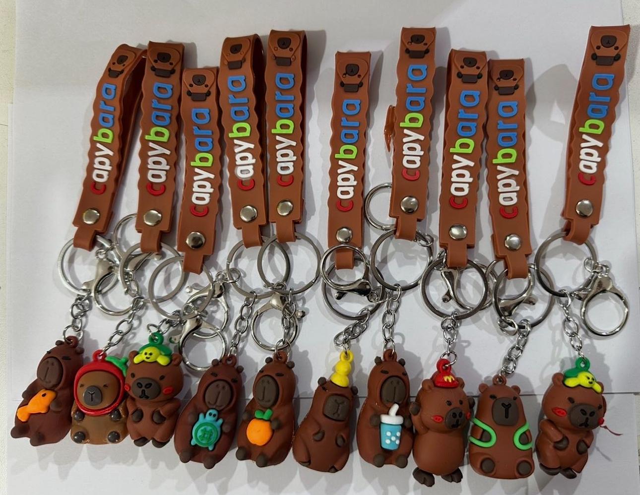 Chaveiro colorido Capivara (unidade)