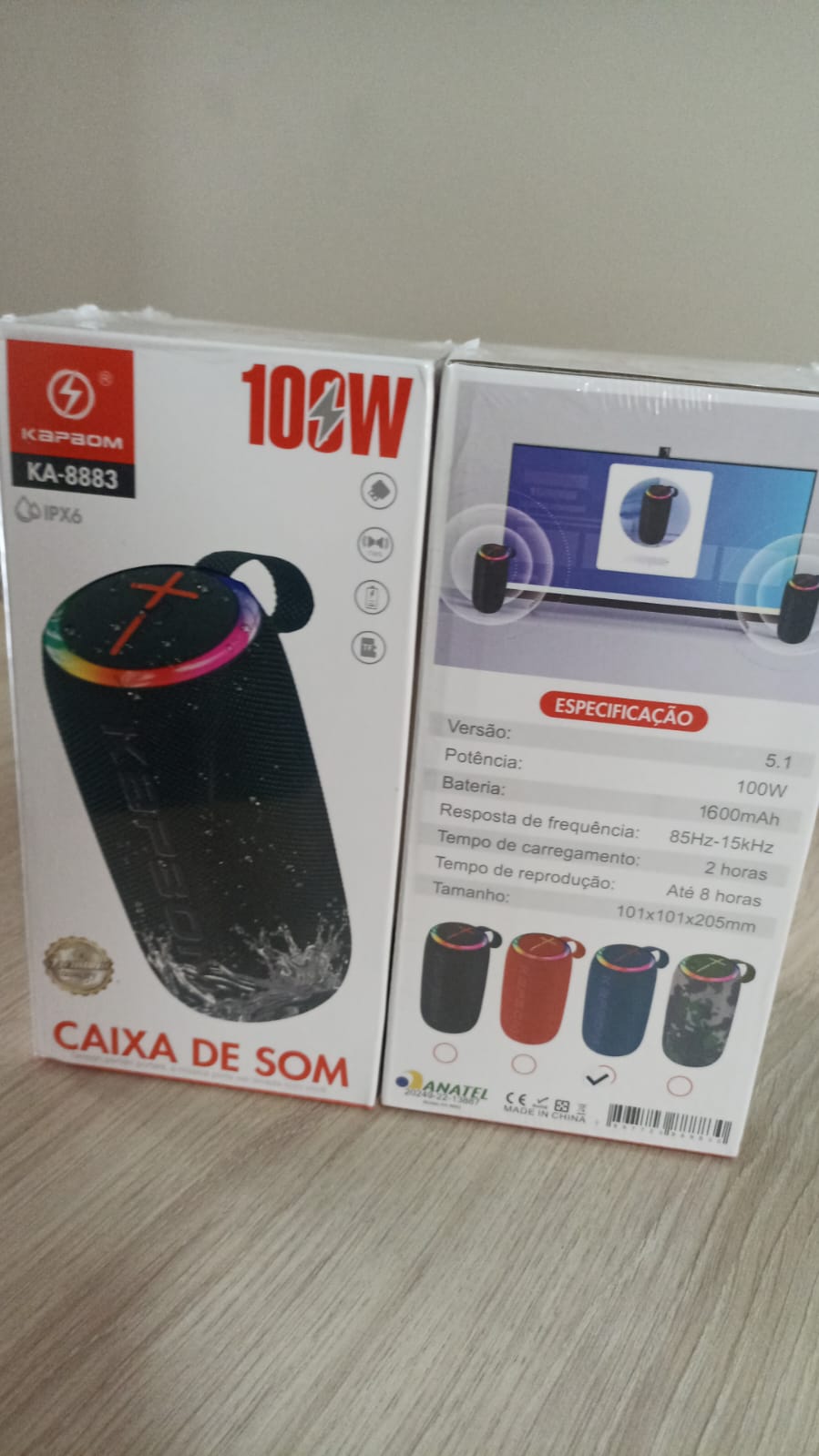 🔊 Caixa de Som Bluetooth 100W – KAPBOM 💥