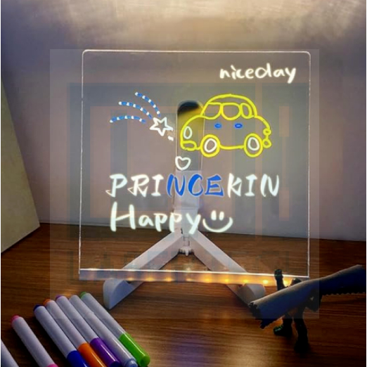 Lousa LED Iluminada com Canetas Neon – Quadro Luminoso Criativo para Recados, Desenhos e Decoração 💡🎨