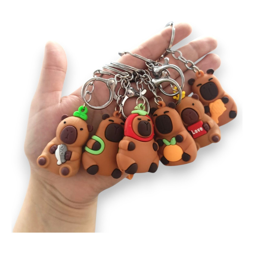 Chaveiro colorido Capivara (unidade)